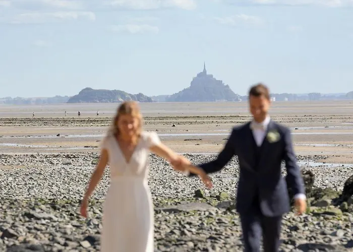Nocleg ze śniadaniem Les Angelots, Vue Sur Le Mont St Michel Saint-Jean-le-Thomas